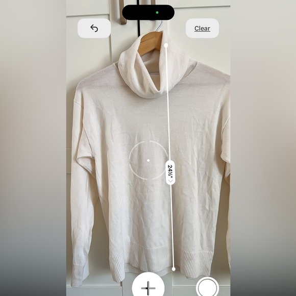 Obermeyer Womens Large Merino Wool Blend Turtleneck Sweater in Ivory - Picture 5 of 5